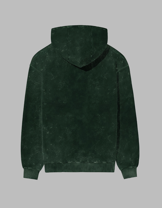 BEUNS ACID WASH GREEN HOODIE