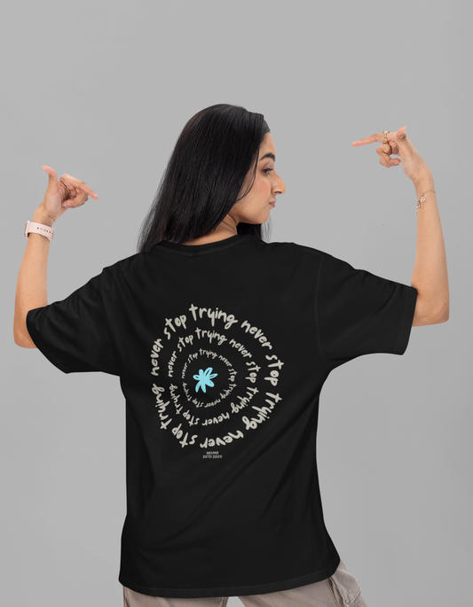 Womens | Oversized T-Shirt Black – Idea Comes From Coffee