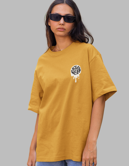 Womens | Oversized T-Shirt Mustard Yellow – Stay Weird