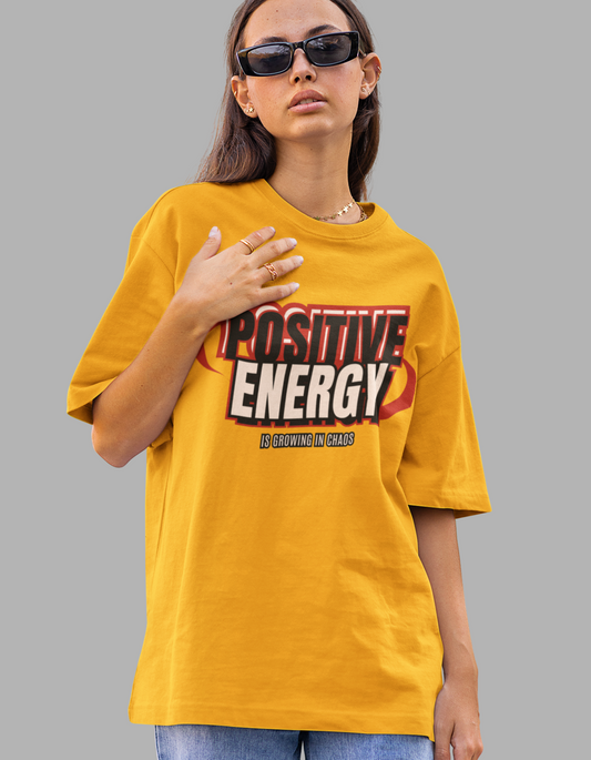 Womens | Oversized T-Shirt Golden Yellow – Positive Energy