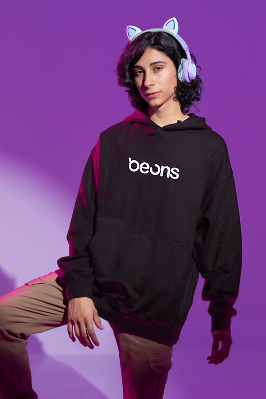 Aquarius Energy Women Black Oversized Hoodie