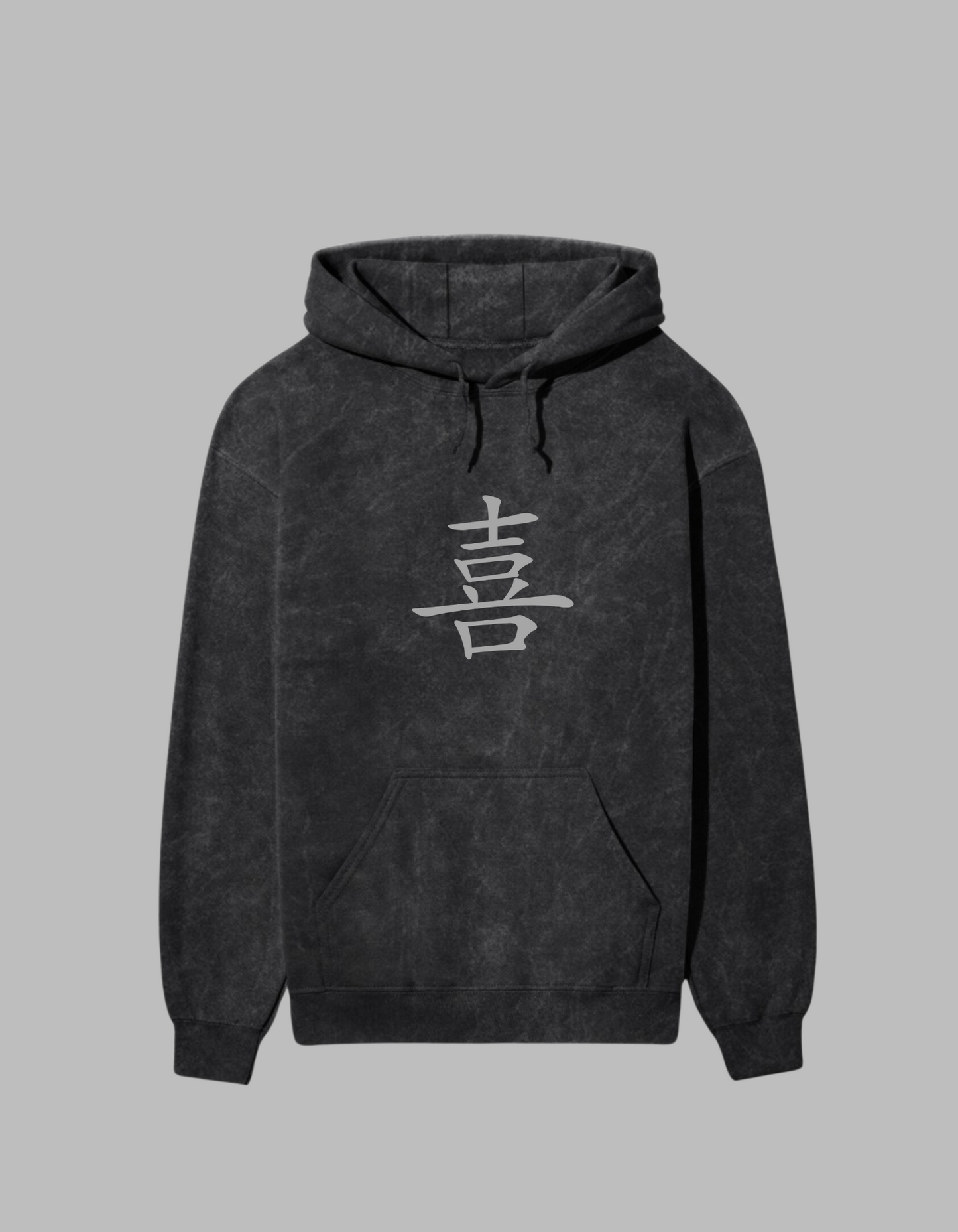 NEW ARRIVAL BEUNS ACID WASH BLACK GRAPHIC PRINTED HOODIE