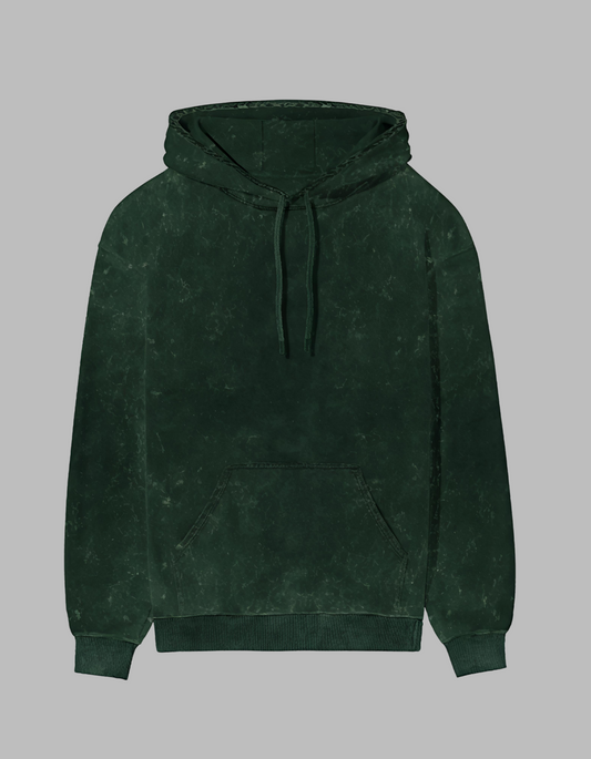 BEUNS ACID WASH GREEN HOODIE