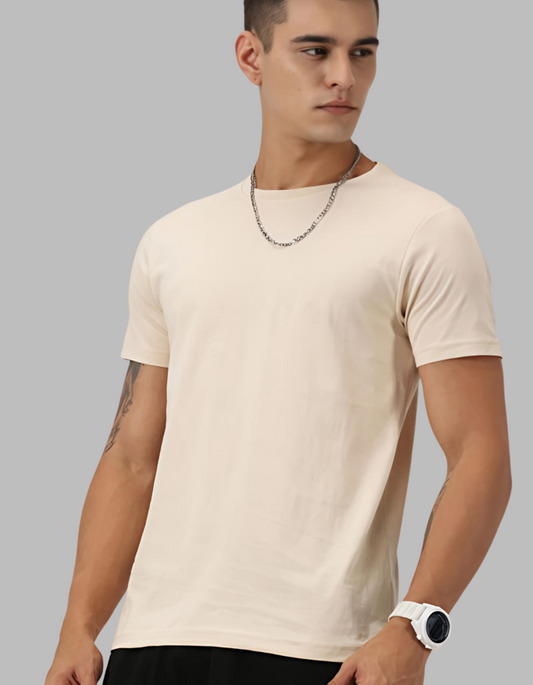 Beige| Solid T-Shirt Beuns– Pure Form, Zero Noise