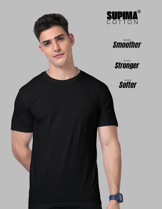 Beuns | Supima® Cotton Black T-Shirt