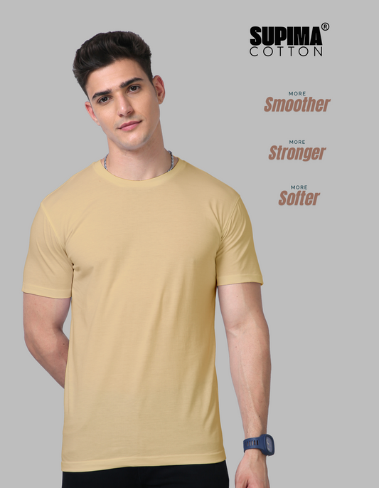 Beuns | Supima® Cotton Beige T-Shirt